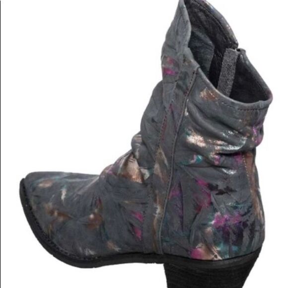 Antelope Peacock Danuta Suede Bootie Boots Y2K Size 6 37 New $230 - Picture 4 of 5